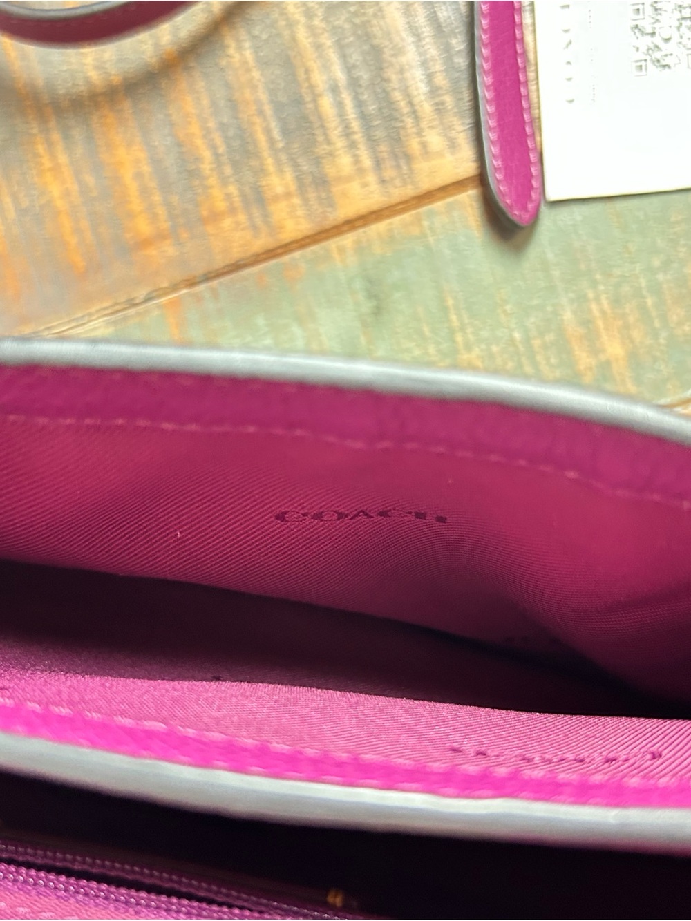 Coach “Cassie” Pebbled Leather Crossbody in Bright Magenta with Gold Hardware - Picture 13 of 15